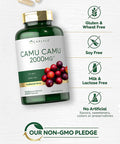 Carlyle Camu Camu Capsules 2000mg | 200 Count | with Vitamin C | Non-GMO, Gluten Free