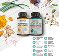 Colon 15 Day Cleanse Turmeric Ginger BioPerine Digestive Health Immune Support Bundle for Constipation Bloating Relief Metabolism Energy. Probiotics MCT Oil Psyllium Flaxseed