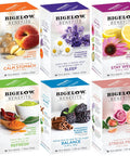 Bigelow Tea Benefits Wellness Teas Variety Pack Mixed Caffeinated Green Matcha & Caffeine- Herbal Tea 18 Count (Pack of 6) 108 Total Tea Bags (Packaging May Vary)