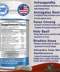 YUMMYVITE Adaptogen Stress Relief Immune Support Formula - Adaptogenic Adrenal Support With Ashwagandha, Astragalus, Ginseng, Holy Basil, Rhodiola, Amla, Maca, Schisandra, Non-Gmo - 60 Capsules