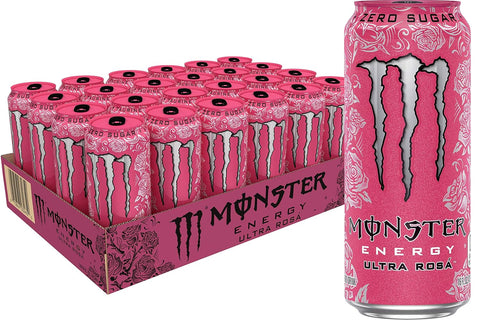Monster Energy Ultra Strawberry Dreams, Sugar Free Energy Drink, 16 Ounce | Pack of 15