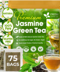 FreshDrinkUS, Premium 75 Mulberry Leaf Tea Bags, 100% Natural & Pure from Mulberry Leaves. Loose Leaf Herbal Tea. Made with Natural Material Tea Bags. No Sugar, No Caffeine, No Gluten, Vegan.