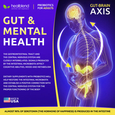 Advanced Probiotic Caps Dietary Supplement Capsules, Supports Intestinal Health Digestion, Immune System Support, Non-GMO, Gluten-Free, 60 Veg Caps
