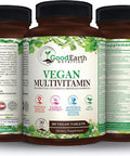 Vegan Multivitamins For Men & Women - Vitamins A , B Complex , C , D3 , Zinc , Magnesium , Spirulina , Antioxidants - Daily Multivitamin Mineral Supplement With Proprietary Fruit & Vegetable Blend