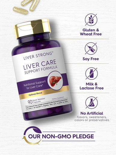 Carlyle Liver Support Supplement | 90 Capsules | with Milk Thistle Dandelion Root & Artichoke Leaf Extract | Optimal Blend | Non-GMO & Gluten