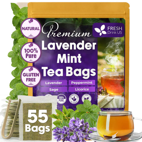 FreshDrinkUS, Premium 120 Mulberry Leaf Tea Bags, 100% Natural & Pure from Mulberry Leaves. Loose Leaf Herbal Tea. Made with Natural Material Tea Bags. No Sugar, No Caffeine, No Gluten, Vegan.