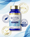 Carlyle Biotin 1000Mcg | 250 Vegetarian Tablets | Beauty Formula Supplement | Non-Gmo, Gluten Free