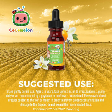 Maryruth Organics | CoComelon Kids Vitamin C Liquid Drops for Ages 4-13 Years | USDA Organic | Immune Support & Overall Health | USDA Organic | Vegan | Non-GMO | Gluten | 30 Servings