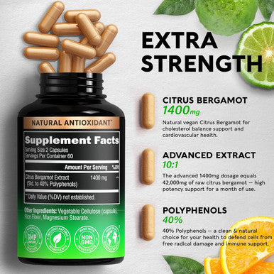 NUTRAHARMONY Liver Support Detox Blend & Citrus Bergamot Capsules