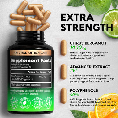 NUTRAHARMONY Organic Vitamin B Complex Drops & Citrus Bergamot Capsules
