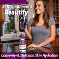 Rejuvicare Liquid Collagen Beauty Formula with Amino Acids Protein and Biotin Delicious Grape Flavor Purple 16 oz 32 servings