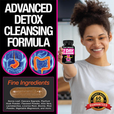 Saint Mingiano 7 Day Cleanse Program | Colon Detox With Natural Laxative For Constipation & Bloating | Extra-Strength Senna Leaf Supplements | Strong For Some People.