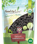 Food to Live Organic Dried Black Mulberries, 1 Pound ÃƒÂ¢Ã¢â€šÂ¬Ã¢â‚¬Å“ Non-GMO, Raw Fruit, Unsulfured, Unsweetened, Vegan, Mulberry in Bulk. Great for Snacking, Desserts, and Granola. No Sugar Added. Morus nigra