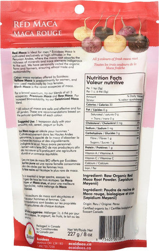 Ecoideas Organic Red Maca, 227g