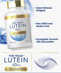 Carlyle Lutein And Zeaxanthin 40 Mg | 180 Softgels | Eye Health Vitamins | Non-Gmo & Gluten Free Supplement