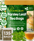 FreshDrinkUS, Premium 120 Mulberry Leaf Tea Bags, 100% Natural & Pure from Mulberry Leaves. Loose Leaf Herbal Tea. Made with Natural Material Tea Bags. No Sugar, No Caffeine, No Gluten, Vegan.