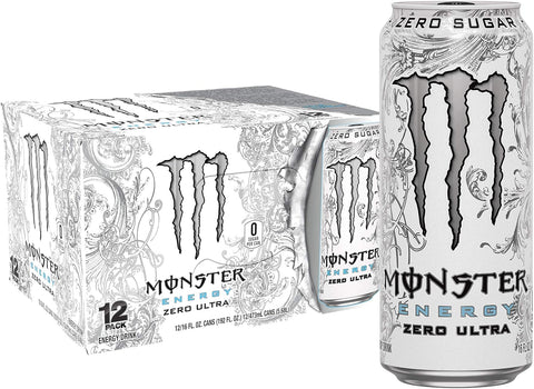 Monster Energy Ultra Strawberry Dreams, Sugar Free Energy Drink, 16 Ounce | Pack of 15