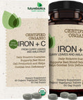 Futurebiotics Iron + Vitamin C, USDA Certified Organic, 90 Vegetarian Tablets