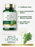 Carlyle Wild Lettuce Extract 500Mg | 200 Capsules | Non-Gmo, Gluten Free Supplement