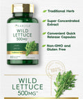 Carlyle Wild Lettuce Extract 500Mg | 200 Capsules | Non-Gmo, Gluten Free Supplement