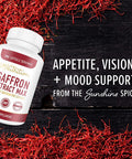 Saffron Supplement 88.5mg (90 Capsules) 100% Saffron Extract Appetite Suppressant for Men & Women*; Weight Loss, Appetite Control, Hunger Suppression & Vision Health*
