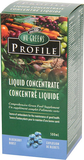 Nu-Greens Profile Blueberry Liquid, 500mL Bottle/IFC
