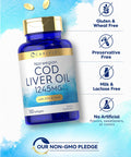 Carlyle Norwegian Cod Liver Oil With Epa & Dha | 1245Mg | 150 Softgels | Liquid Capsules | Non-Gmo & Gluten Free Supplement