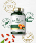 Carlyle Sea Buckthorn Oil Capsules 4400mg | 200 Softgels | Non-GMO, Gluten Free | Sea Buckthorn Berry Oil Supplement