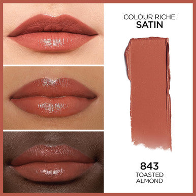 L'Oreal Paris L OrEal Colour Riche Original Creamy Hydrating Satin Lipstick With Argan Oil And Vitamin E Toasted Almond 1 Count