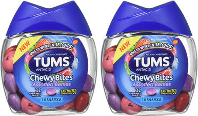 TUMS Ant Chewy Bites Assorted Berries 32 Chewable Tablets (Pack of 4)