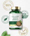 Carlyle Celery Seed Extract Capsules | 2000Mg | 240 Count | Non-Gmo And Gluten Free Formula | Traditional Herb Supplement