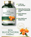 Carlyle Sea Buckthorn Oil Capsules 4400mg | 200 Softgels | Non-GMO, Gluten Free | Sea Buckthorn Berry Oil Supplement