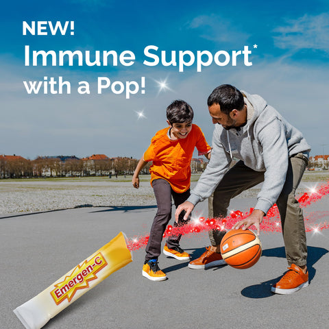 Emergen-C Kidz Crystals On-The-Go Emergen-C Immune Support Supplement With Vitamin C B Vitamins Zinc And Manganese Sparkly Strawberry Stocking Stuffer 56 Stick Packs