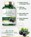 Carlyle Black Currant Oil Softgels | 1500mg | 200 Count | Non-GMO and Gluten Formula | Black Currant Seed Oil