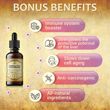 HERBALICIOUS Ecea Supplement - Natural Root Extract Liquid Drops - Antioxidant Rich Formula For Immune Function Support - Vegan Herbal Tincture - Non-Gmo, Alcohol-Free & Gluten-Free - 2 Fl. Oz.