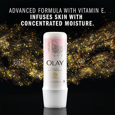 Olay In-Shower Rinse Off Body Conditioner with Vitamin E & B3 for Dry Skin, Lasting Hydration, 8 Oz, Pack of 6