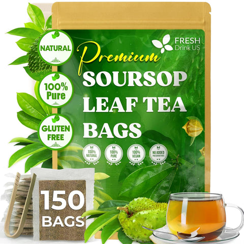 FreshDrinkUS, Premium 75 Mulberry Leaf Tea Bags, 100% Natural & Pure from Mulberry Leaves. Loose Leaf Herbal Tea. Made with Natural Material Tea Bags. No Sugar, No Caffeine, No Gluten, Vegan.