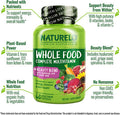 NATURELO Whole Food Multivitamin with Extra Hair, Skin and Nails Support Ãƒâ€šÃ¢â‚¬â€œ Beauty Blend with Hyaluronic Acid & Grape Seed - High Potency Biotin , Vitamin C , and Glutathione - 60 Vegan Capsules