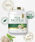 Carlyle Pea Protein Powder with BCAA'S 7lb | Unflavored | 29G Protein | Non-GMO Gluten and Soy- | Vegetarian Formula