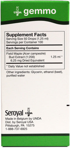 UNDA Gemmo Therapy Acer Campestre | Field Maple Bud Extract | 4.2 fl. oz.