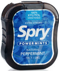 Spry Extra Strong Xylitol Power Mints Box Peppermint Peppermint 6 Peaces By Xlear Inc
