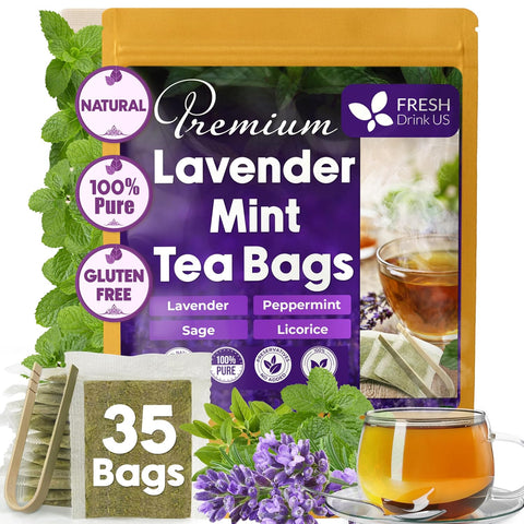 FreshDrinkUS, Premium 50 Mulberry Leaf Tea Bags, 100% Natural & Pure from Mulberry Leaves. Herbal Tea. Made with Natural Material Tea Bags. No Sugar, No Caffeine, No Gluten, Vegan.