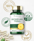 Carlyle Bromelain 1700 Mg | 90 Capsules | Pineapple Enzyme Supplement | Non-Gmo And Gluten Free