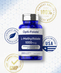 L Methylfolate 1000Mcg | 200 Capsules | Value Size | Optimized And Activated | Non-Gmo, Gluten Free | Methyl Folate, 5-Mthf