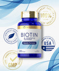Carlyle Biotin 5000Mcg Softgels | 200 Count | Vitamins For Hair Skin And Nails | Non-Gmo, Gluten Free Supplement