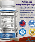 YUMMYVITE Lung Support Supplement, Lung Cleanse & Lung Detox Formula, Lung Health Support For Clear Lungs, Comfortable Breathing, Bronchial Health, 60 Capsules