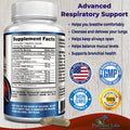 YUMMYVITE Lung Support Supplement, Lung Cleanse & Lung Detox Formula, Lung Health Support For Clear Lungs, Comfortable Breathing, Bronchial Health, 60 Capsules