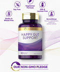 Happy Gut Support | 180 Capsules | Vegetarian, Non-Gmo, Gluten Free | By Carlyle