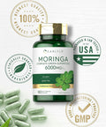 Carlyle Moringa Oleifera | 180 Capsules | Non-GMO and Gluten Supplement | Complete Green Superfood | from Moringa Leaf Powder