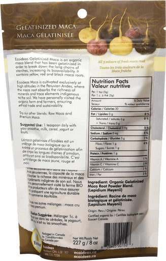 Ecoideas Organic Gelatinized Maca, 227g